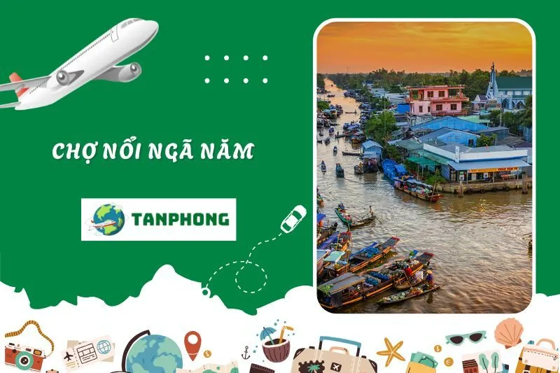 Chợ nổi Ngã Năm